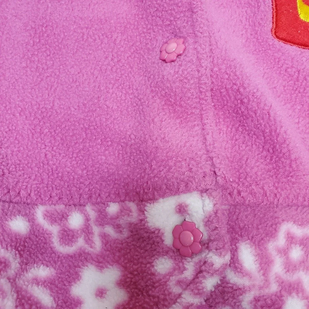 Vintage 90s Blues Clues Embroidered Fleece Jacket Kids 2t Purple‎ Pink Girls